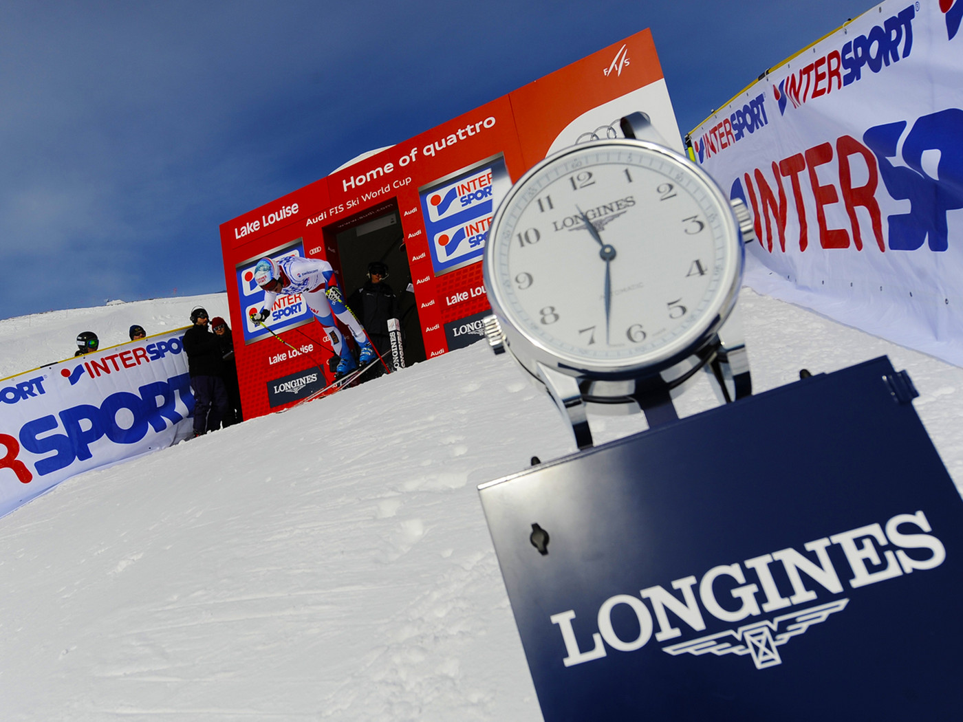 Longines clock at an Alpine sport svent